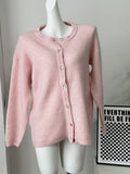 2025 New Soft Stuff Lazy Velvet Buckle Jacket | Knitted Round Collar Daily HZ1208