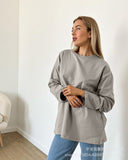 Spring And Autumn 2025 New Solid Color Long-Sleeved T-Shirt Women's Loose Basic Casual Pure Cotton T-Shirt 3317B HZ1208