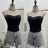 Design Sense Of Small Heavy Industry Drilled With Chest Pad Inside The Bottom Of The Coat Short Vest Woman 8029 HZ1208