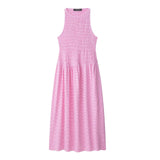 Spring New Sleeveless-Less-Mocked Flute Dress 3067329 HZ1208