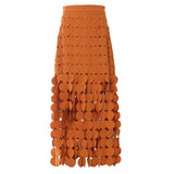 25 New Petal Three-Dimensional Burning Double Flowing Half-Dress Skirt Short Skirt Female 1731 HZ1208