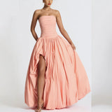 Yellow Sleeveless Bra With Irregular Floral Boobs Ponve Ponve Pendulum Dress Dress Temperament Dress HZ1208