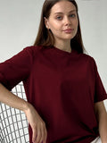 2025 Hot Summer T-Shirt Women's Pure Cotton 16-Color Basic Loose Top Ins Soft T-Shirt HZ1208