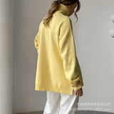New High-Necked Sweater For Autumn/Winter 2025 Women Selling Open-Fork Knitted Shirt Design Soft Tops Ins HZ1208