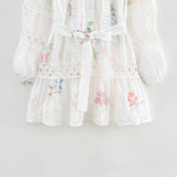 Spring New Lace Splicing Print Dress HZ1208