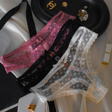 Ribbon Hanging Lady T-Shirt T-Shirt T-Shirt Love Lace Cotton Trousers Low-Waisted T-Shirt HZ1208