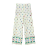 2025 Women's Linen-Blend Printed Trousers 2154 HZ1208