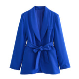 Belt And Dress Blazer 231018 Straight-Fits High-Rise Trousers 2216118 Suit HZ1208