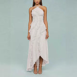 French Waist Design Sling Dress Femininity Slimming Dress Seaside Holiday Island Skirt HZ1208