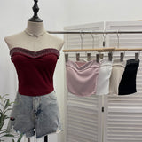 Design Sense Of Small Heavy Industry Drilled With Chest Pad Inside The Bottom Of The Coat Short Vest Woman 8029 HZ1208