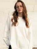 Spring 2025 New Hot Pure Color Long-Sleeved T-Shirt Women Loose Cotton Collar Base Top HZ1208