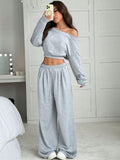 Women's Clothing 2025 Autumn And Winter New Fashion Tops Fit Casual Trousers Set HZ1208