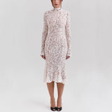 Sexy Women's New Long-Sleeved High-Collared Body Temperament Lady Dress Y HZ1208