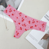 New Fabric!Dermeal Lace Comfortable Breathable Thin And Scarless Lady T-Shirt Trousers Heart-Shaped Rose Cherry Print Woman HZ1208