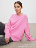 Hot Sales Of Solid Color Round-Neck Sweater Women 2025 Burst Soft Knitted Top HZ1208