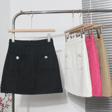 Long-Term Goods Small Fragrant Wind Coarse Flowers A Short Skirt Women High Waist Thin Skinny Bag Hip Half-Body Skirt 8996 HZ1208