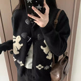Autumn/Winter 2025 New Retro Buckle Design High-Necked Ladies Knitted Cardigan Pure Color Ocean Sweater Fashion HZ1208