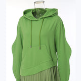 25 New Wave Shape Irregular Splicing Pressure Folded Two-Piece Dress Dress 1553 HZ1208