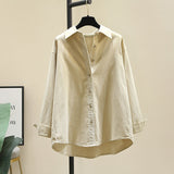 Thicken The Corduroy Shirt Women's Coat 2025 Autumn And Winter New Korean Version Of Loose Long-Sleeved Folded Shirt Topess HZ1208