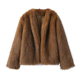 Elegance Design Elegant Autumn And Winter New Imitation Fur Coat HZ1208