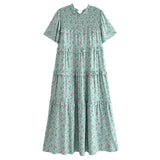 2025 Women's New Cotton-Print T-Shirt With Loose Cake Dress 8744 HZ1208