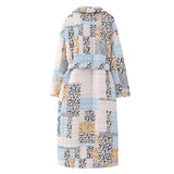 2025 Women's Collar Print Quilt Cotton Long Coat 5796 HZ1208