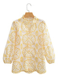 2025 Women's Pineapple Embroidered Collar Shirt 23008 HZ1208