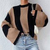 Temperament V-Neck Long-Sleeved Open-Shirted Women's Sweater Bump-Colored Bag Side With Pocket Casual Coat HZ1208