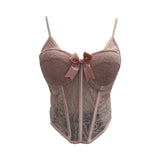 Real Shoot Spice Girls With Chest Pads Fish Bone Lace Sexy Sling Vest Short Boobs On The Back Of The Dress Woman 1127 HZ1208