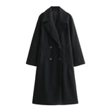 Autumn New Soft Double Buckle Dress Loose Coat 3046269 HZ1208