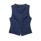 Z Women's Temperament Commuting Suit Double Sleeveless Vest + Wide Leg Pants 3191052 3191051 HZ1208