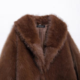 2025 Winter New Women's Clothing Fashion Simple Short Faux Fur Coat HZ1208