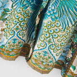 2025 Women's Phoenix Flower Printed Sweater Cotton Jacket Coat 8660 HZ1208