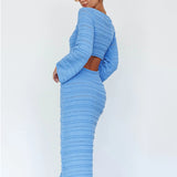 New Spring 2025 Sweater Women's Long Sleeve Sexy Slighted Hottie Style Knitted Dress Girl HZ1208