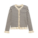 Z2025 Autumn New Temperament Round Neck Simple Stacked Knitted Coat 2756114 HZ1208