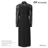 25 New Fashion Temperament Design Leather Splicing Type Tadge Coat 1718 HZ1208