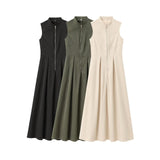 Spring New Dress Round Neckless Waistt Commuting Temperament 2902586 HZ1208