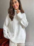 Autumn And Winter Pure Color Turtleneck Sweater Hot Selling Burst Comfortable Loose Basic Jacket Sweater Woman HZ1208