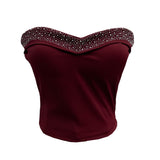 Design Sense Of Small Heavy Industry Drilled With Chest Pad Inside The Bottom Of The Coat Short Vest Woman 8029 HZ1208