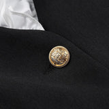 Spring And Autumn Long Sleeve Splicing Solid Color Button A Word Fake Two-Piece Shirt Skirt New Woman HZ1208