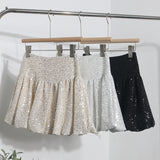 Ballet Style Glide Half-Dress Lumbar Buds Small Black Dress Anti-Light A Word Umbrella Skirt 8295 HZ1208