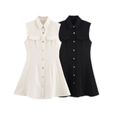 Spring New With Shoulderless Sleeveless Skinny Dress 2157026 HZ1208