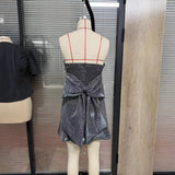 Sexy Women's New Sexy Sleeveless Breast High-Waisted A-Skirt HZ1208