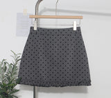 Long-Term Plus Single Real Shot Korean Lace Skirt Wave Half-Body Skirt High Waist Anti-Walking Light A Word Ass Hip Skirt 6880 HZ1208