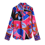 2025 Women's Long-Sleeved Geometric Printed Vertical Shirt 22324 HZ1208