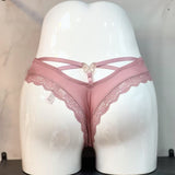 Butterfly Flash Drill Buckle After The Hollow Trousers Tants Ice Silk Spliced Lace Lady T Trousers HZ1208