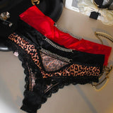 Diamond Chain Hollow Lady T-Shirt Lace Trousers Comfort Ice Silk Cotton Crotch Trousers Sexy Low-Waist Trousers HZ1208