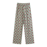 2025 Women's Geometric Printing Wide Casual Hanging Short-Sleeved Shirt 1660 HZ1208