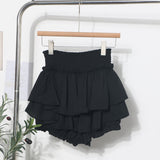 The Real Shot Of The Ballet Style White Fluffy Half Skirt Woman Loose High Waist Cake Skirt A Word Super Short Skirt 8879 HZ1208