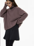 Hot Multi-Color High-Necked Solid-Color Sweater Women Loose Collar Collar Collar Women's Clothing 66 HZ1208